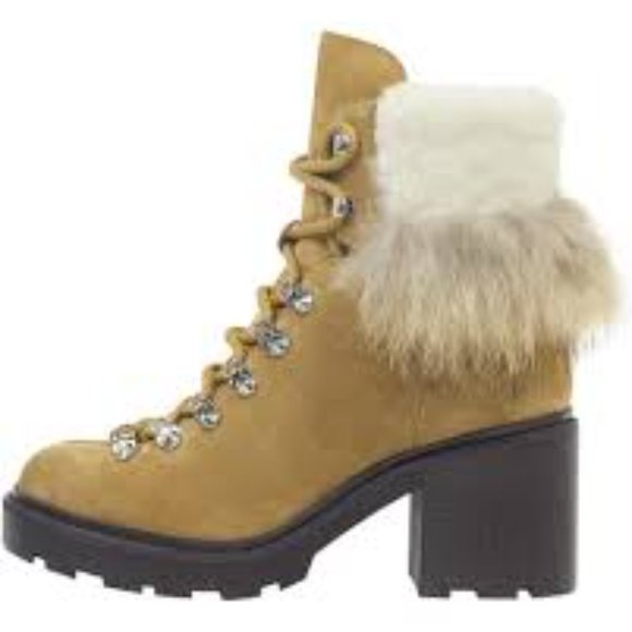 Sigerson Morrison Women's Shearling Fur Ankle Boots NWT - Picture 2 of 10